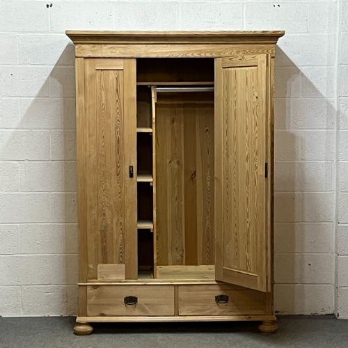 fig 1. Small Triple 1930’s Pine Wardrobe Bottom Drawers (Dismantles)