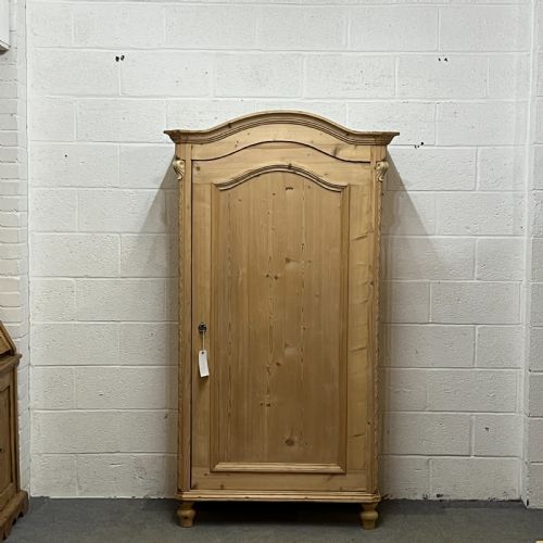 Large Antique Pine Arched Top Cupboard