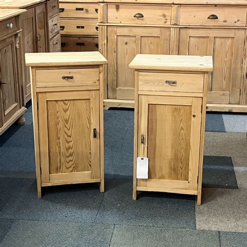 Pair of Antique Pine Bedside Cupboards