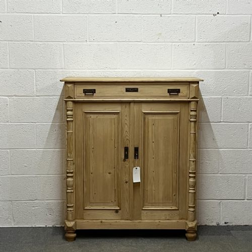 Large Old Pine School Cupboard
