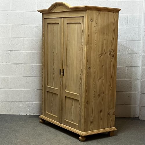 fig 1. Small Arched Top Antique Pine Wardrobe