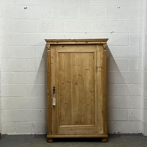 Large Old Pine Single Door Cupboard