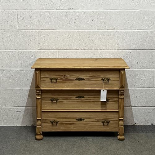 East German Antique Pine Chest of Drawers