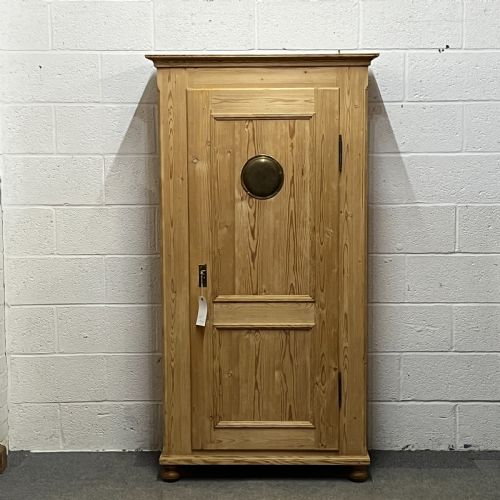 Large Antique Pine Single Door Larder Cupboard