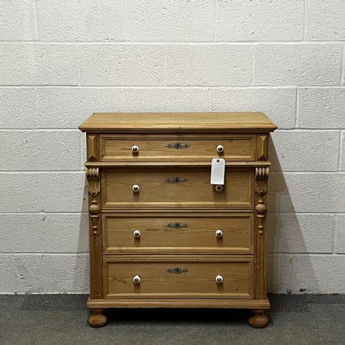 Antique Pine Chest of Four Drawers