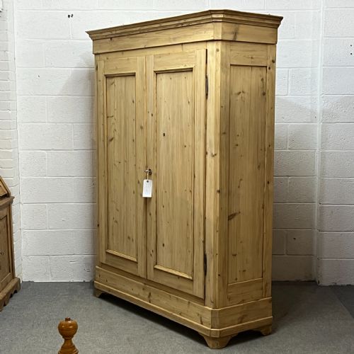 fig 1. Tall Elegant French Antique Pine Wardrobe (Dismantles)