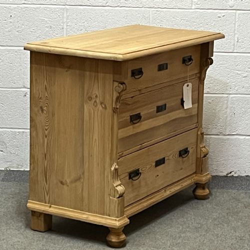 fig 1. Small Antique Pine Chest Of Drawers