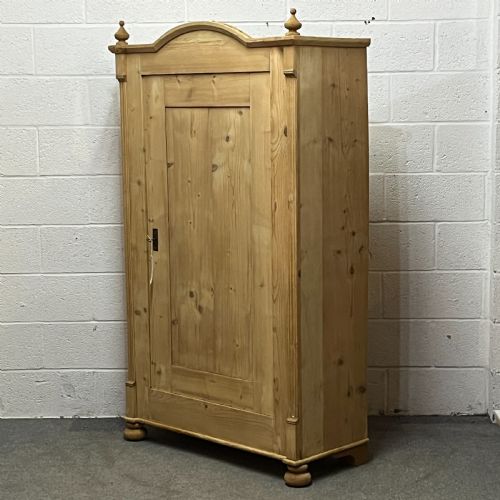 fig 1. Large Arched Top Pine Shelved Cupboard