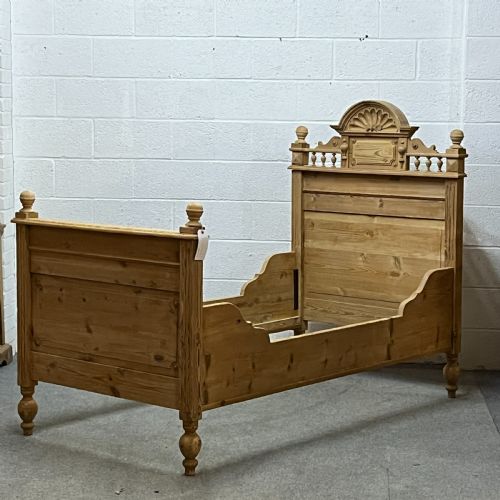 Antique Pine Sleigh Bed