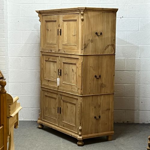 fig 1. Antique Pine Campaign Cupboard