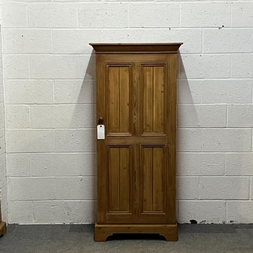 Tall Slim Old English Pine School Cupboard
