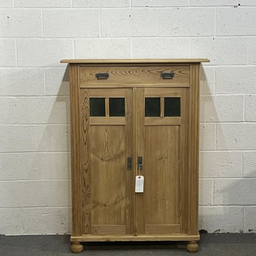 Tall Slim Antique Pine Cupboard
