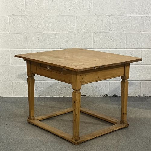 fig 1. Old Czech Pine Table With Drawer