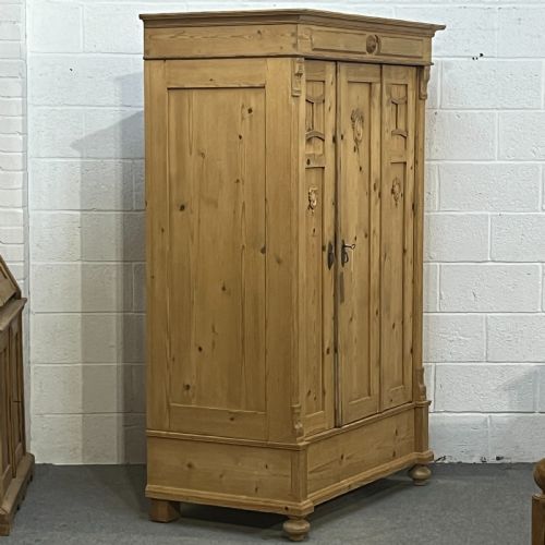 fig 2. Small Antique Pine Double Wardrobe (Dismantles)