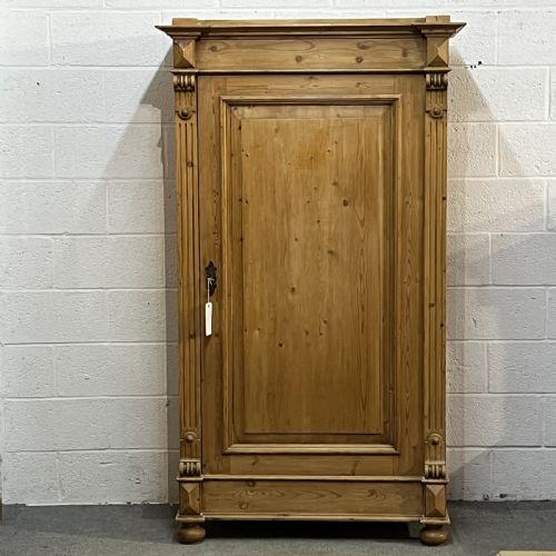 German Waxed Single 1920’S Pine Wardrobe (Dismantles)
