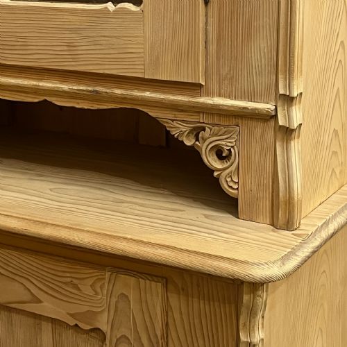 SMALL PARTLY GLAZED ANTIQUE PINE DRESSER - ADDITIONAL PHOTO 9