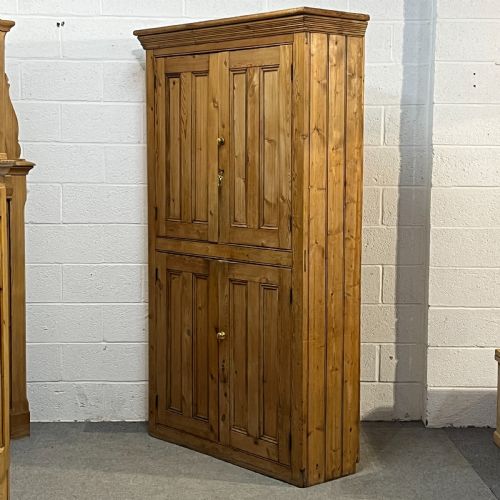 fig 2. Large Very Tall English Pine Housekeepers Cupboard