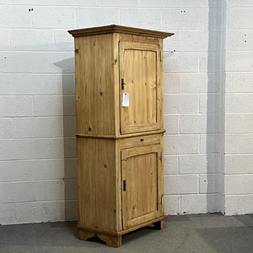 fig 1. Tall Slim 2 Door Old Pine Cupboard