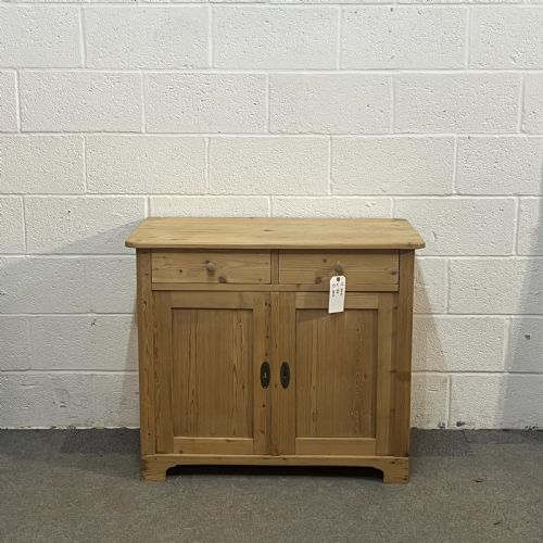 Small Old Pine Dresser Base - Cupboard