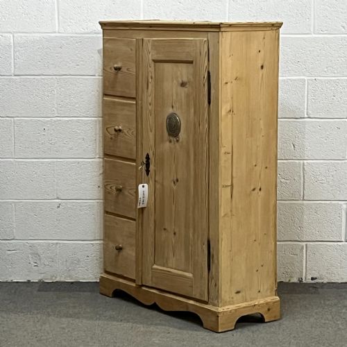 fig 1. Old Pine Larder Cupboard With Drawers