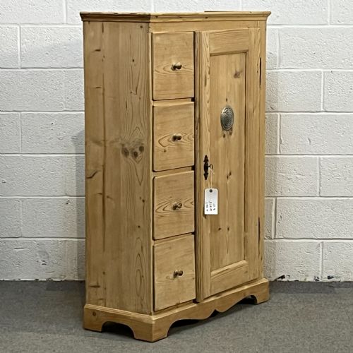 fig 2. Old Pine Larder Cupboard With Drawers