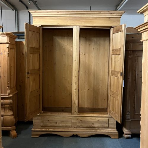 fig 2. Extremely Tall Danish Antique Pine Column Wardrobe