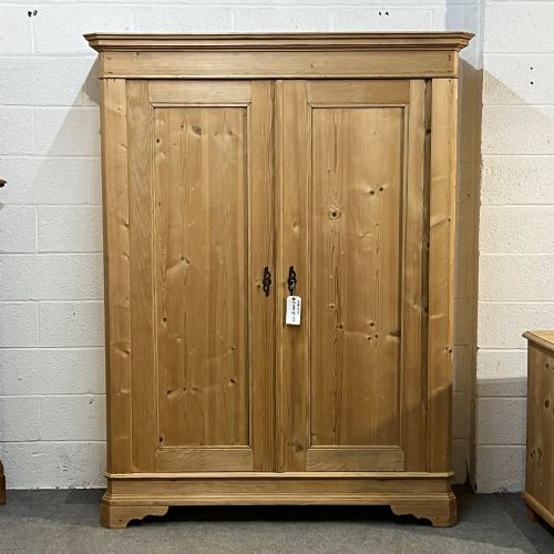 Large French Antique Pine Wardrobe