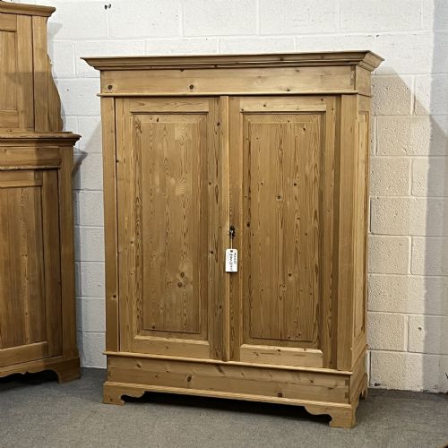 Medium Sized 1930s Double Pine Knockdown Wardrobe