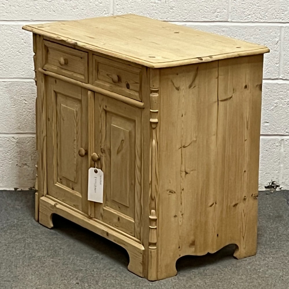 SMALL ANTIQUE PINE 2 DOOR 2 DRAWER CUPBOARD View VIII