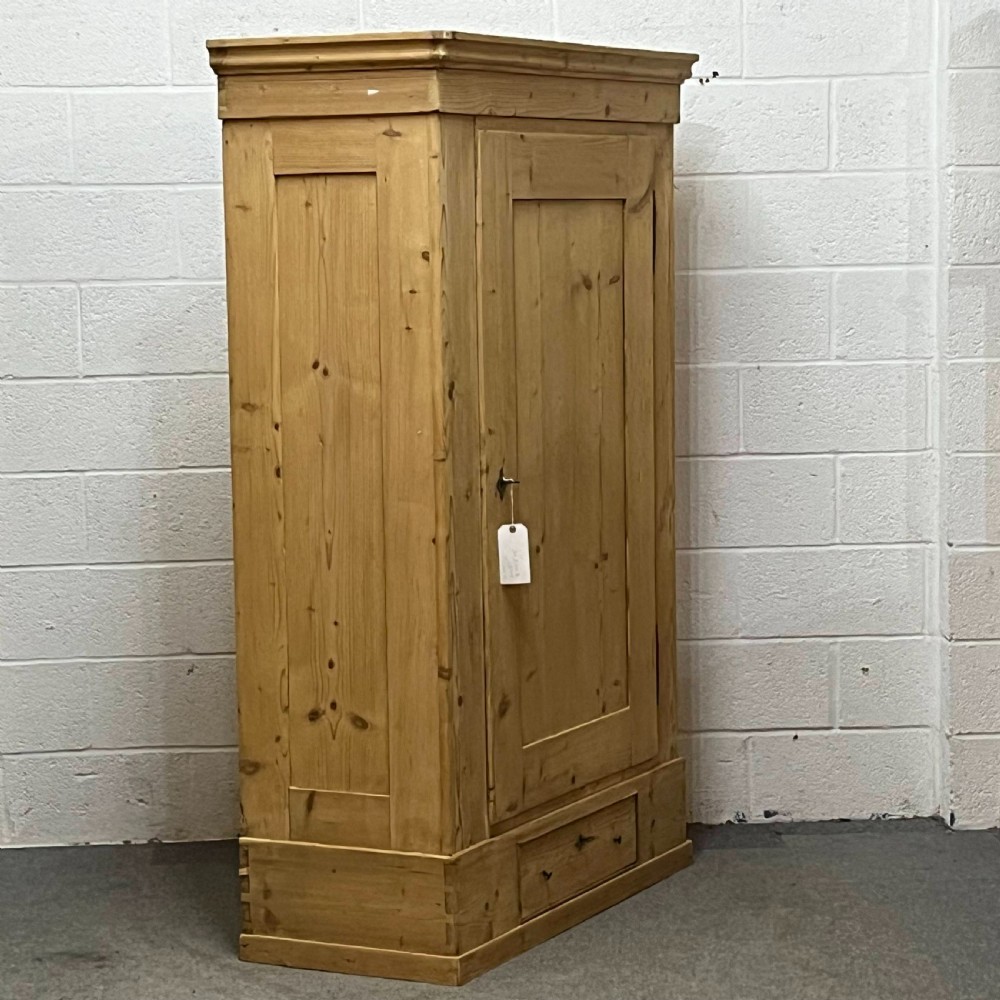 Single Door Antique Pine Wardrobe (Dismantles)  View III