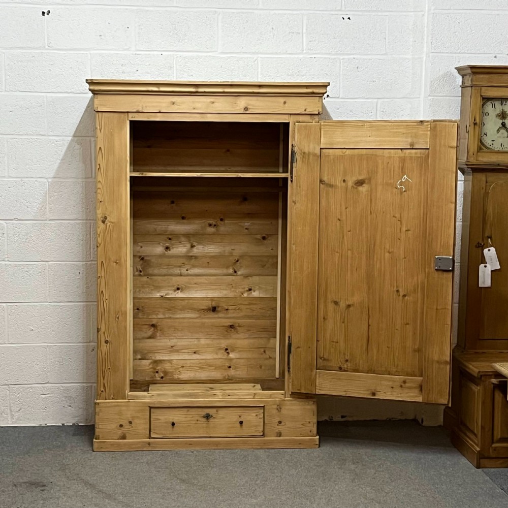 Single Door Antique Pine Wardrobe (Dismantles)  View IV
