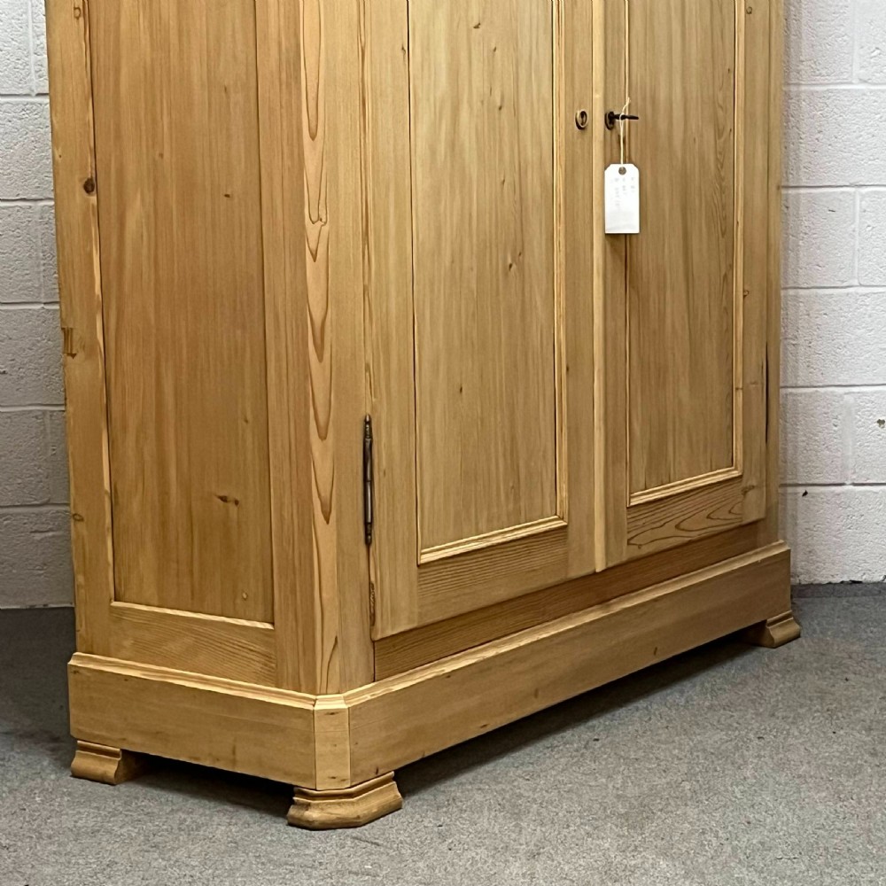 Very Tall French Antique Pine Wardrobe (Dismantles) View IV
