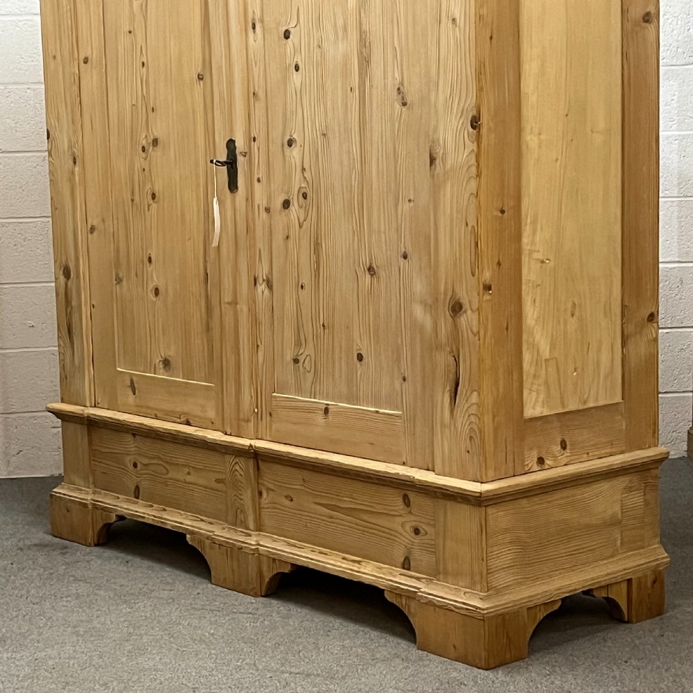 Very Large Old Pine Double Wardrobe  View IV