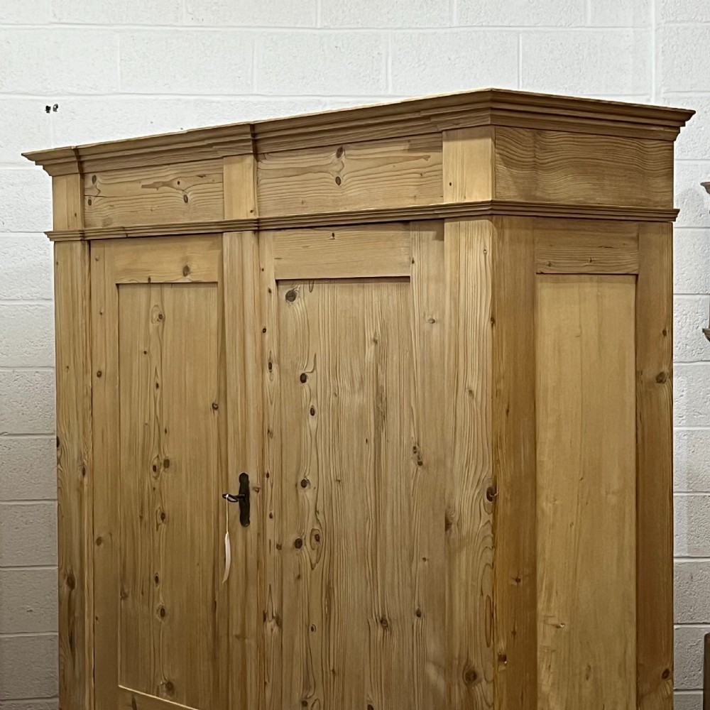 Very Large Old Pine Double Wardrobe  View V