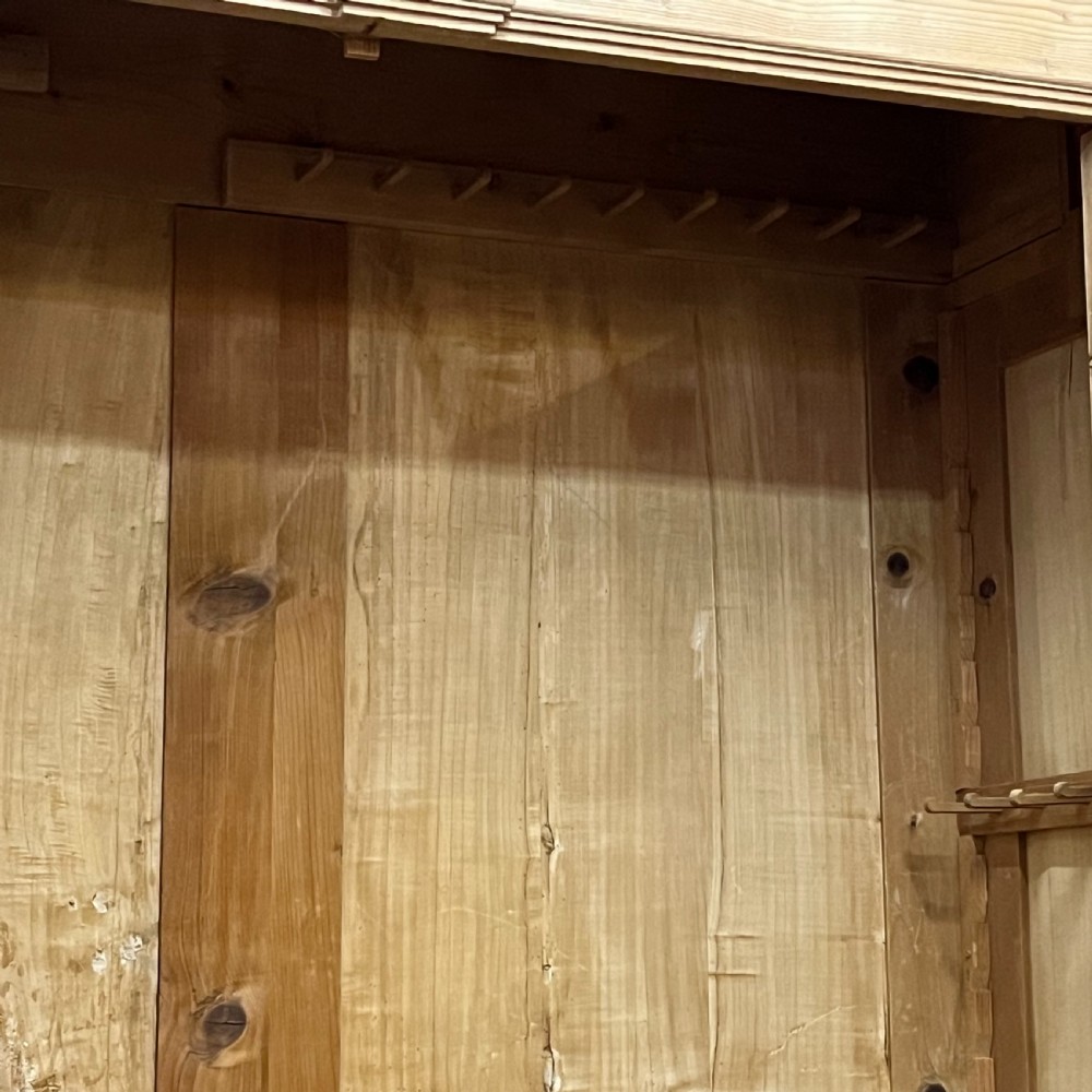 Very Large Old Pine Double Wardrobe  View X