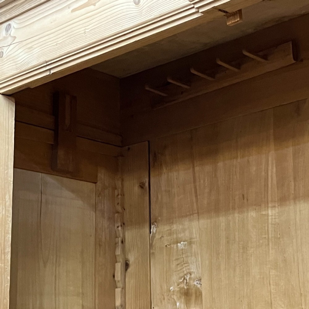 Very Large Old Pine Double Wardrobe  View XI