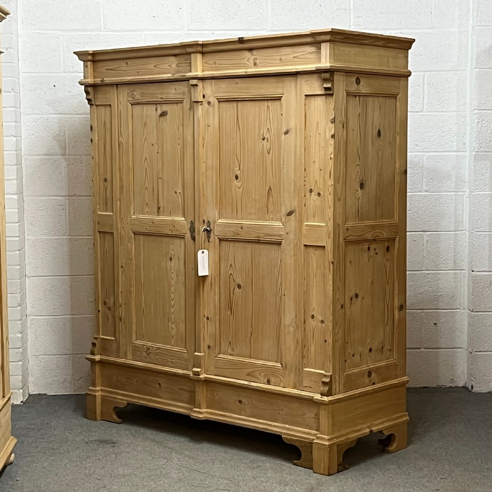 Large Double Antique Pine Wardrobe View II