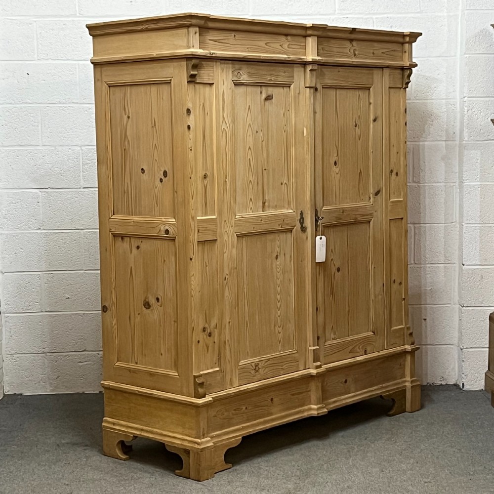 Large Double Antique Pine Wardrobe View III