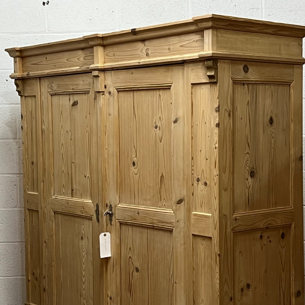 Large Double Antique Pine Wardrobe View VI