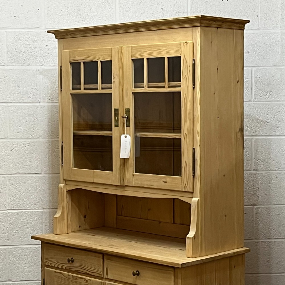 1920's East German Pine Glazed Dresser View IV