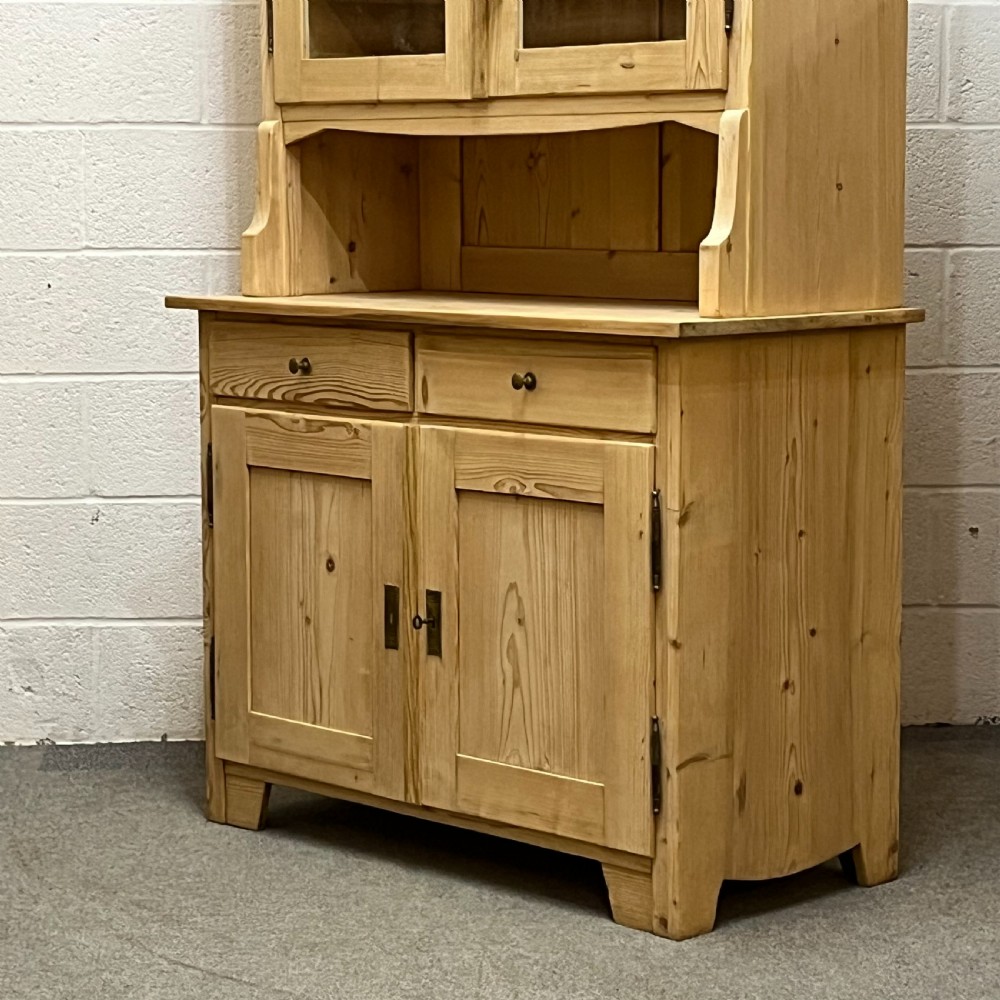1920's East German Pine Glazed Dresser View V