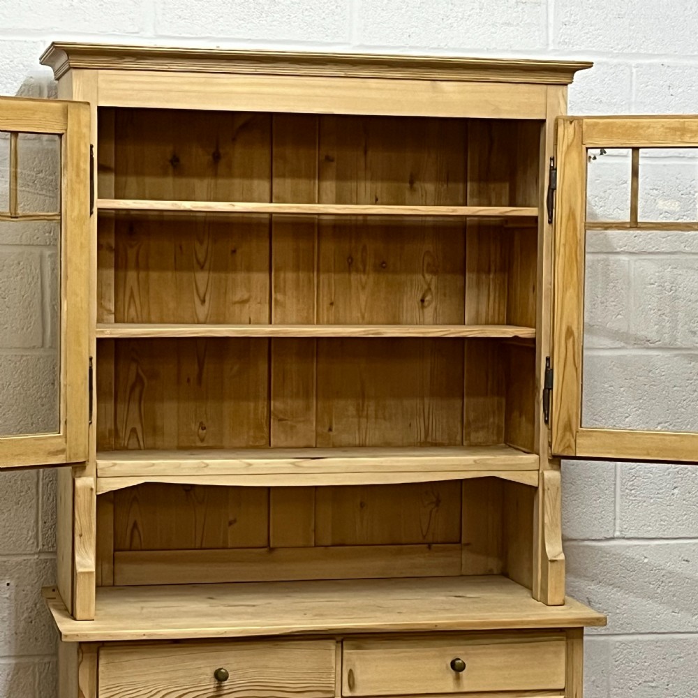 1920's East German Pine Glazed Dresser View VII