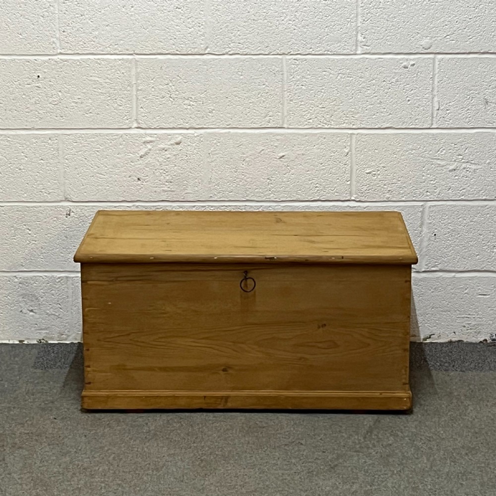 Victorian Pine Flat Top Box Secret Hidden Drawers Inside