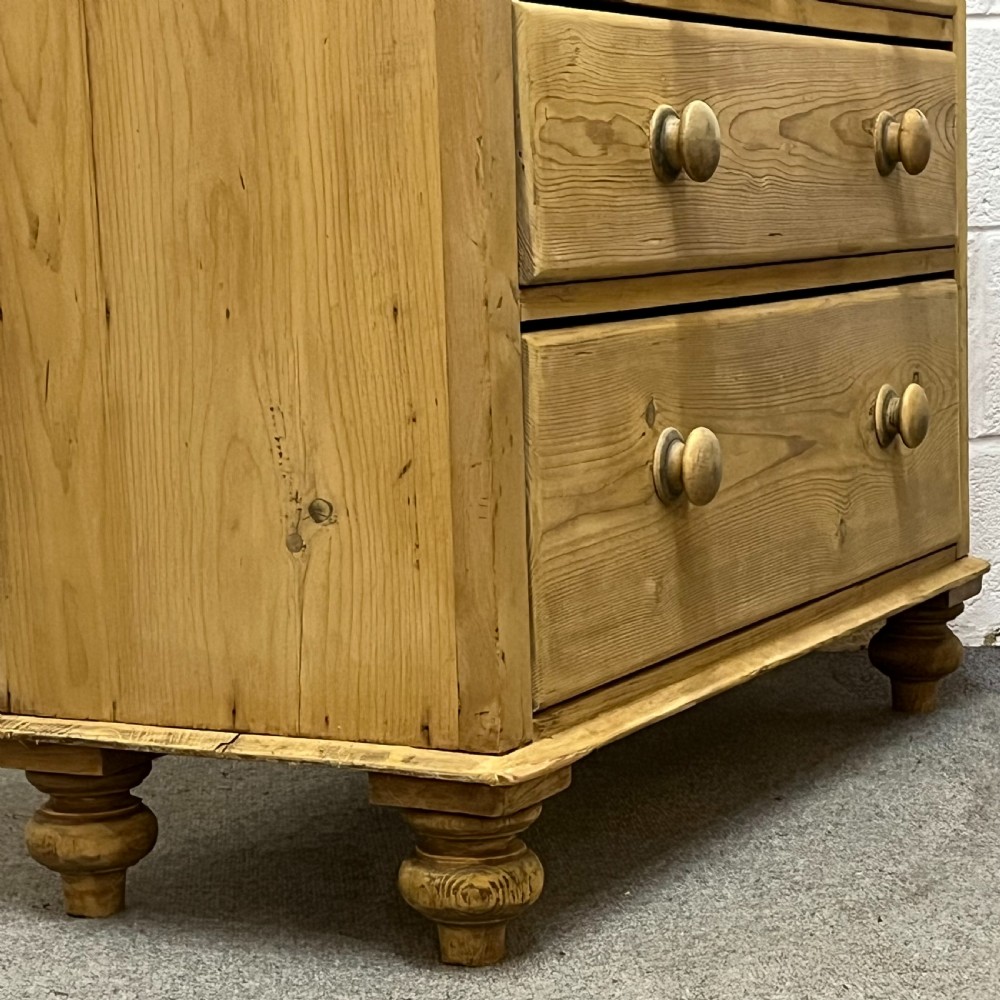 Edwardian Pine 2 Over 2 Chest Of Drawers Bare Wood View VI