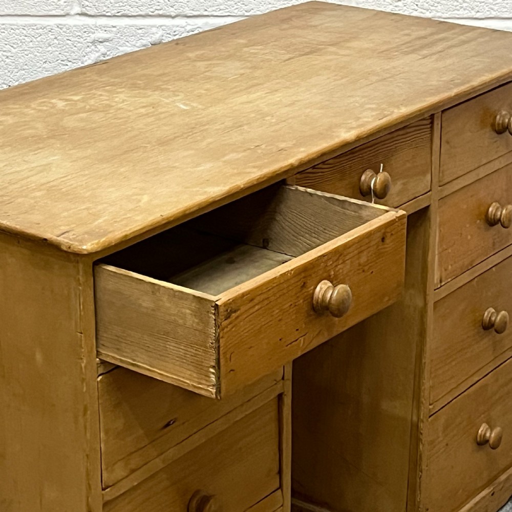 Small Victorian Pine Children's Pedestal Desk View IV