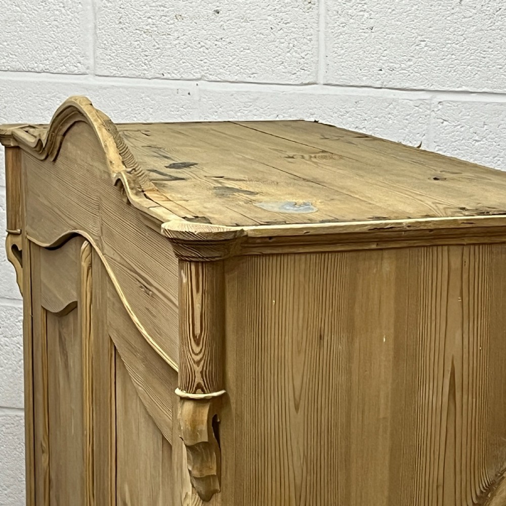 Beautiful Old Arched Top 2 Door Armoire With Bottom Drawer View VI