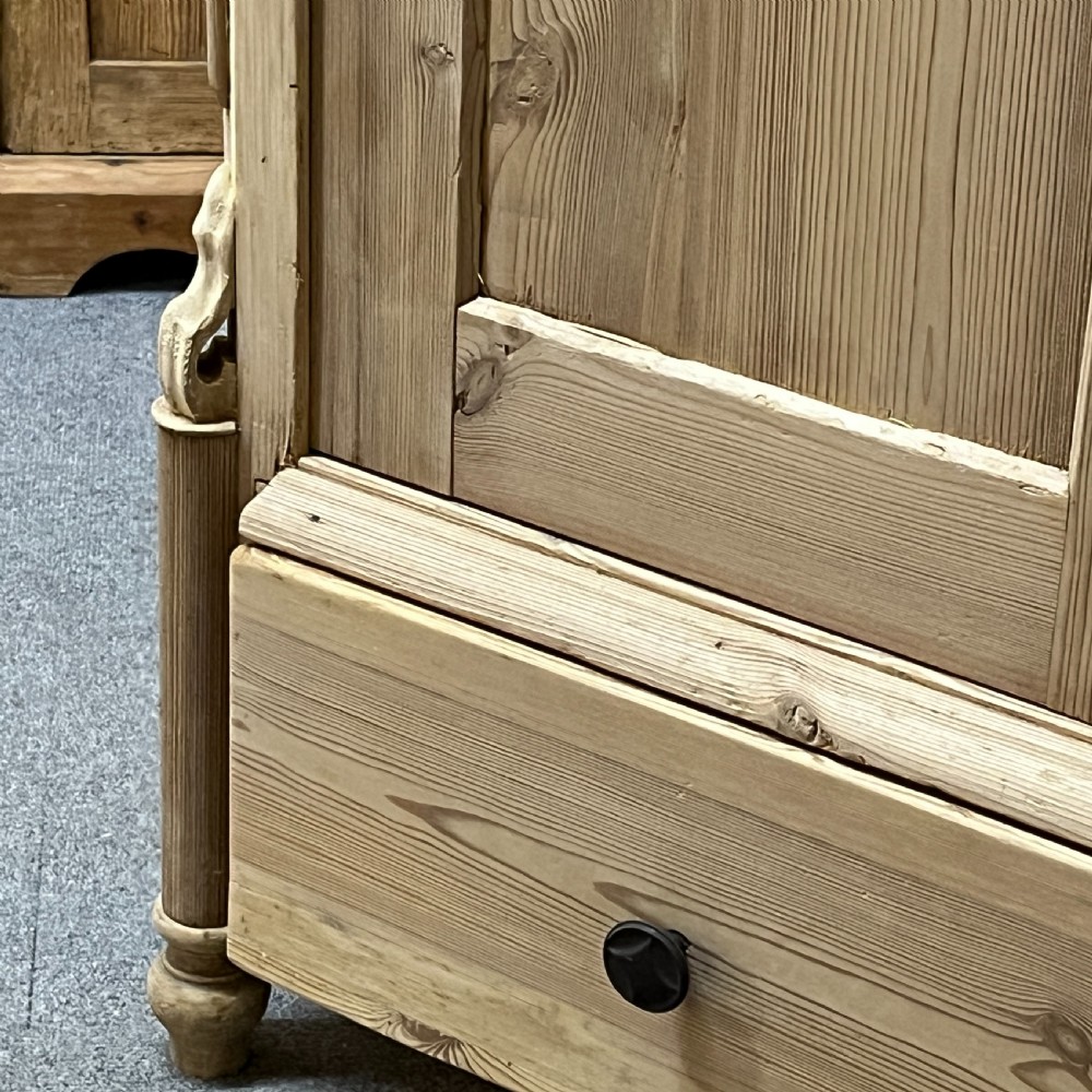 Beautiful Old Arched Top 2 Door Armoire With Bottom Drawer View VIII