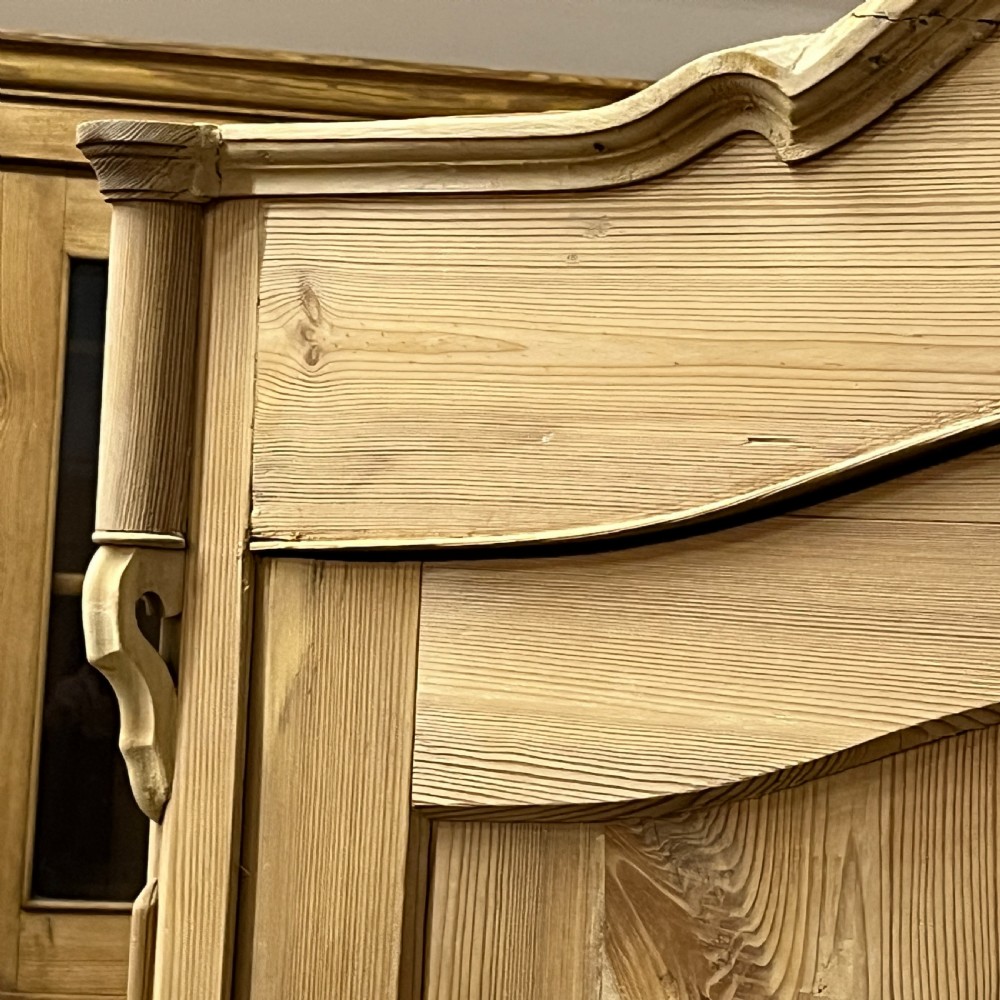 Beautiful Old Arched Top 2 Door Armoire With Bottom Drawer View IX