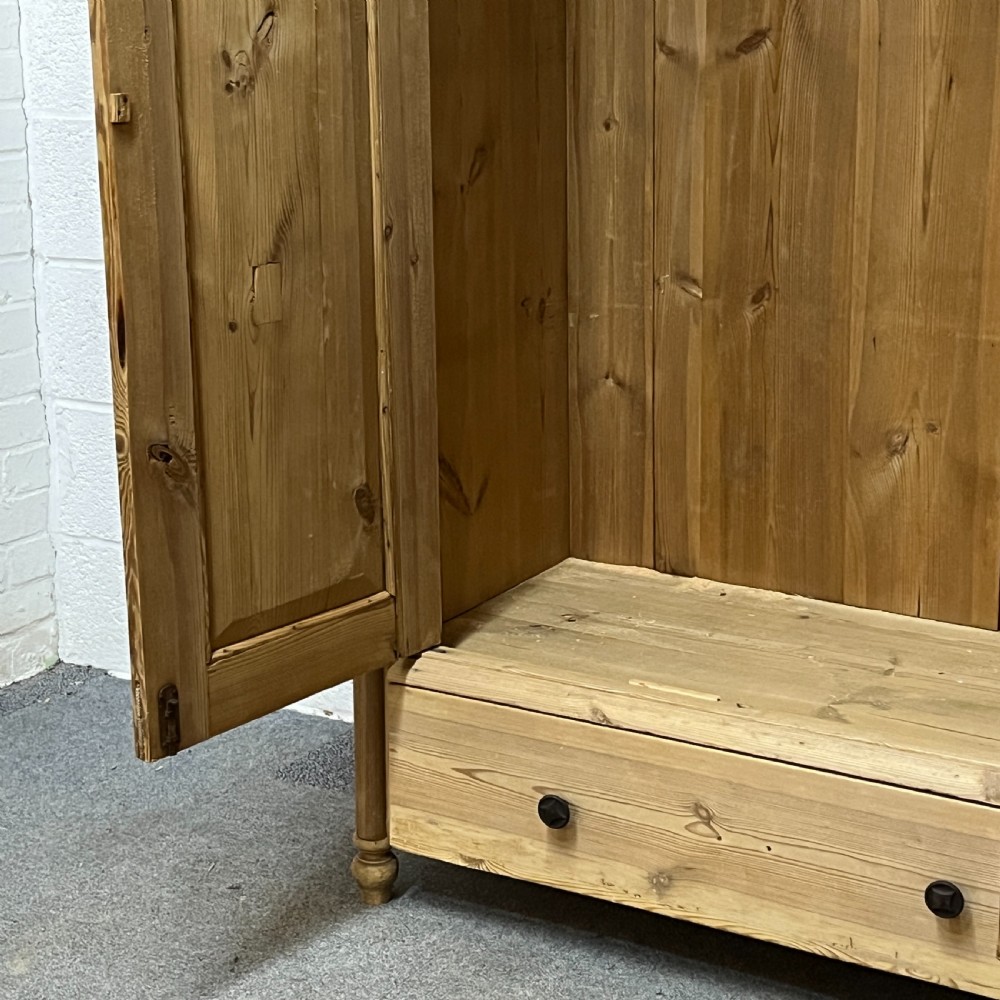 Beautiful Old Arched Top 2 Door Armoire With Bottom Drawer View XI