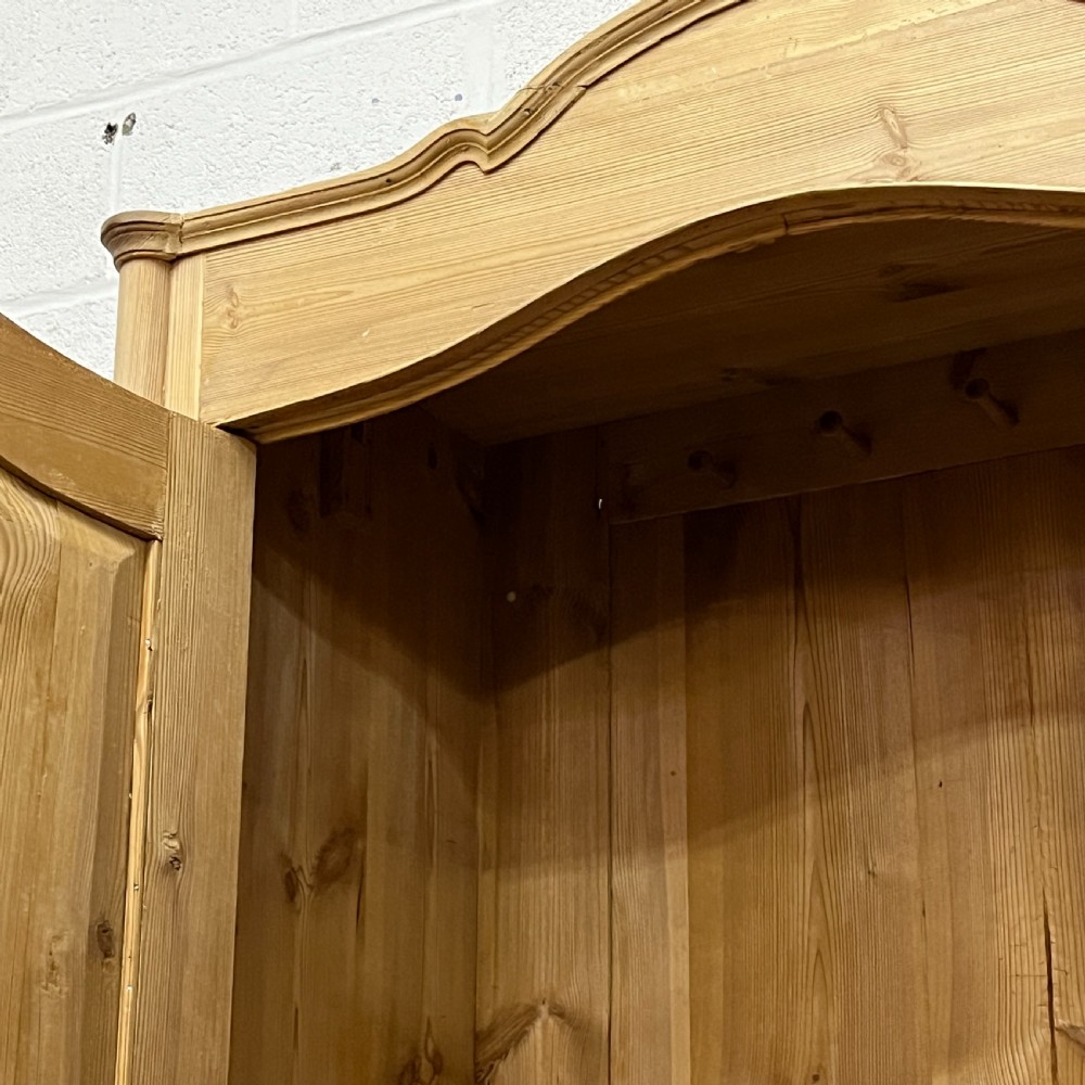 Beautiful Old Arched Top 2 Door Armoire With Bottom Drawer View XII